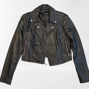 Express faux leather croc pattern